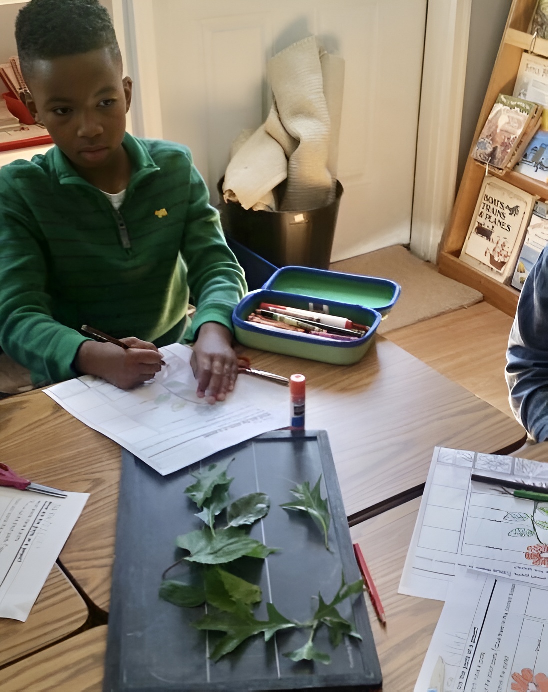 Elementary students at Montessori Academies of Michigan